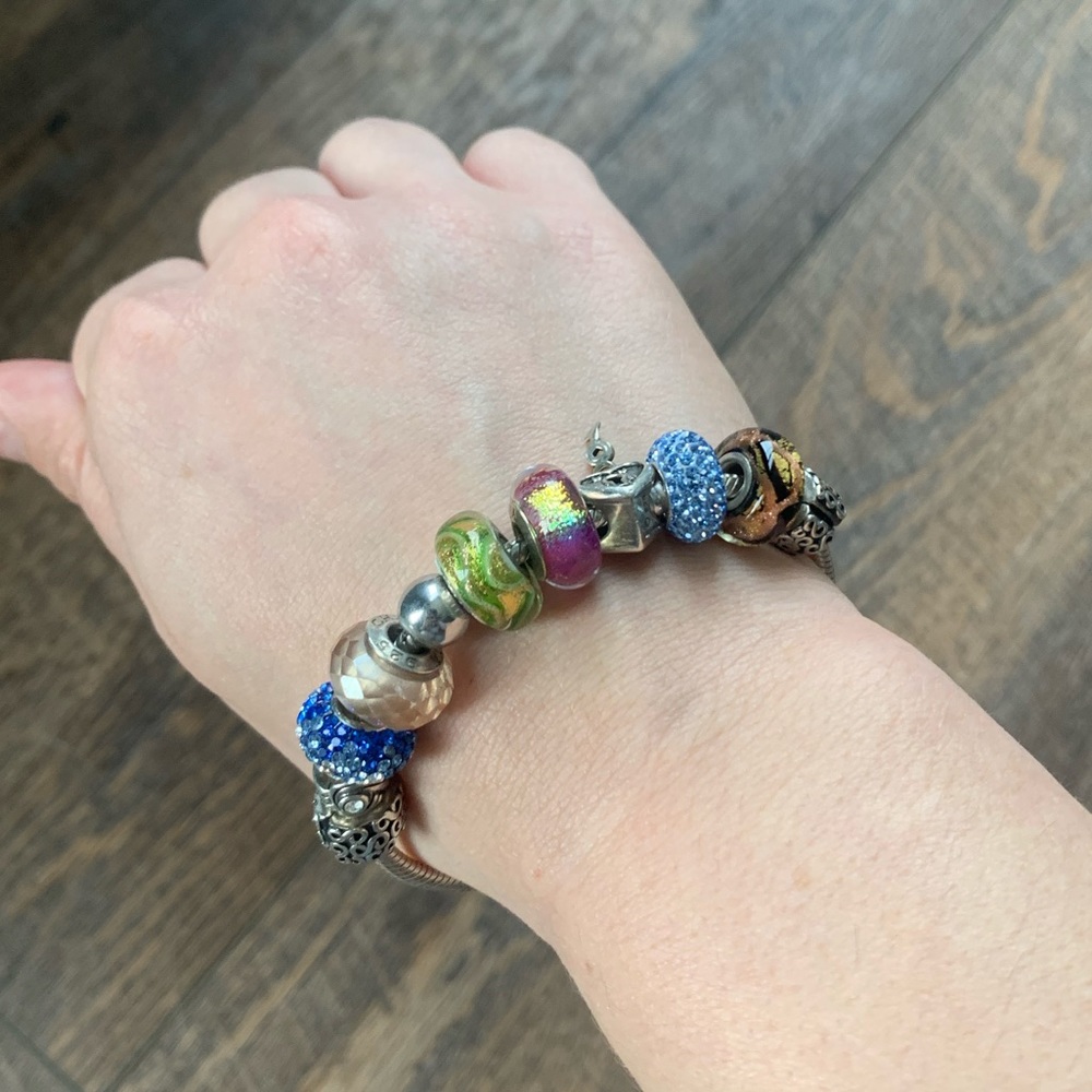 Pandora bracelet with pandora and Camilla Charms